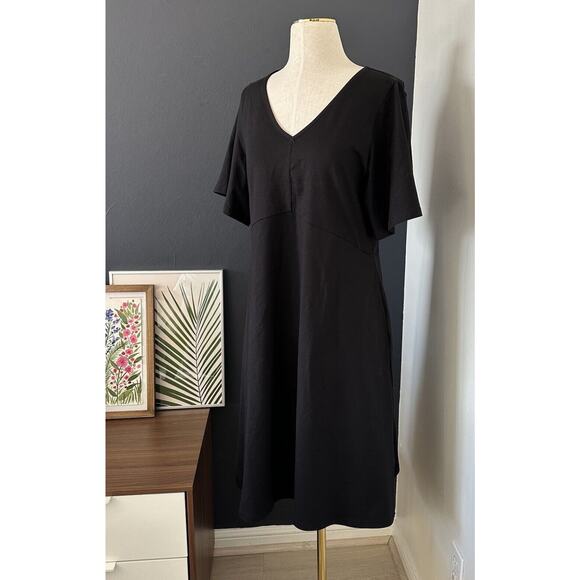 NWT Pact Organic Cotton Blend V Neck Fit & Flare Easy Dress - Picture 5 of 14
